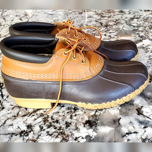 L.L. Bean Women's "Bean Boot" Waterproof Gumshoes, Brown, Sz 9, LIKE NEW - Picture 1 of 14